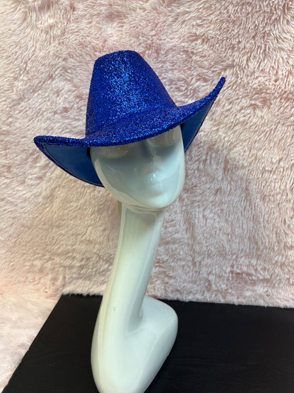ANNIE COWBOY HAT GLITTERY BLUE  -Glittery blue cowboy hat