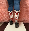 IDALY Red Multi Cowboy Boots