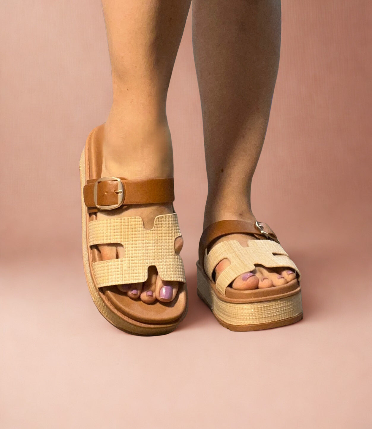 TRACI-25 Beige Tan Natural Raffia