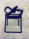 DOLLY CROSS BODY BAG CLEAR AND PURPLE