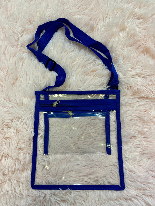 DOLLY CROSS BODY BAG CLEAR AND BLUE