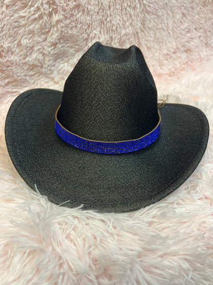 BLING HAT BAND BLUE, band only