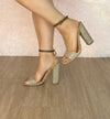 SEEU-1/2025 Brown Cork - Chunky Block Heel, Approx. 4"