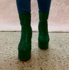 KLORIS-20 Green Chunky Block Heel, Approx. 4.5"