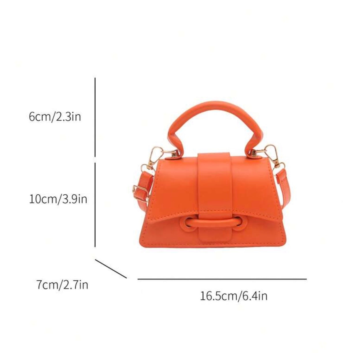 JAYLA ORANGE MINI BAG WITH CROSS BODY STRAP