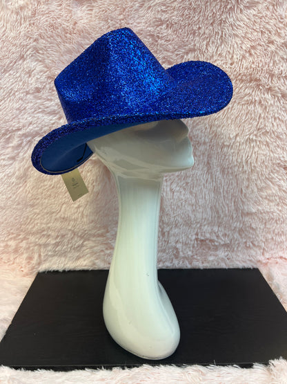 ANNIE COWBOY HAT GLITTERY BLUE  -Glittery blue cowboy hat