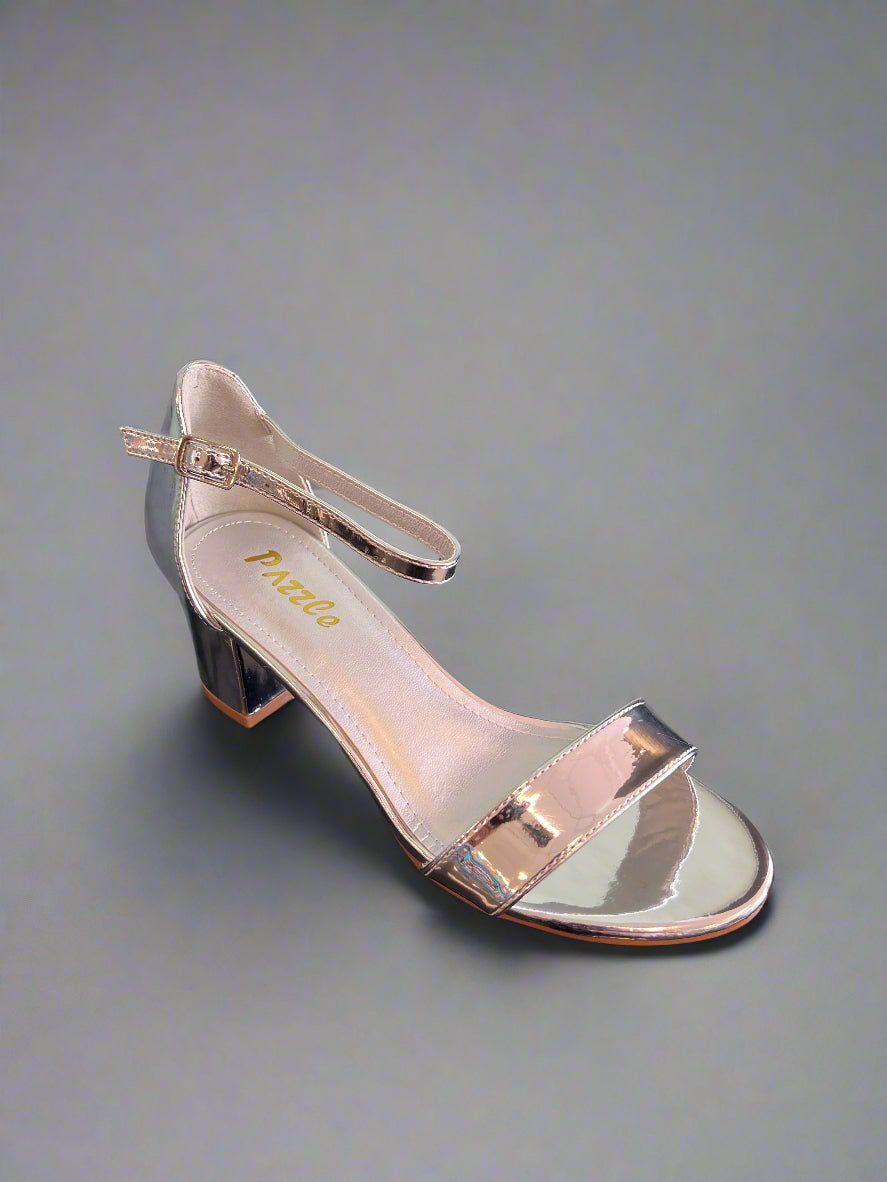EMMA-06 silver

Silver Mirror Metallic Faux Leather
- Block Heel
- Ankle Strap Heel
