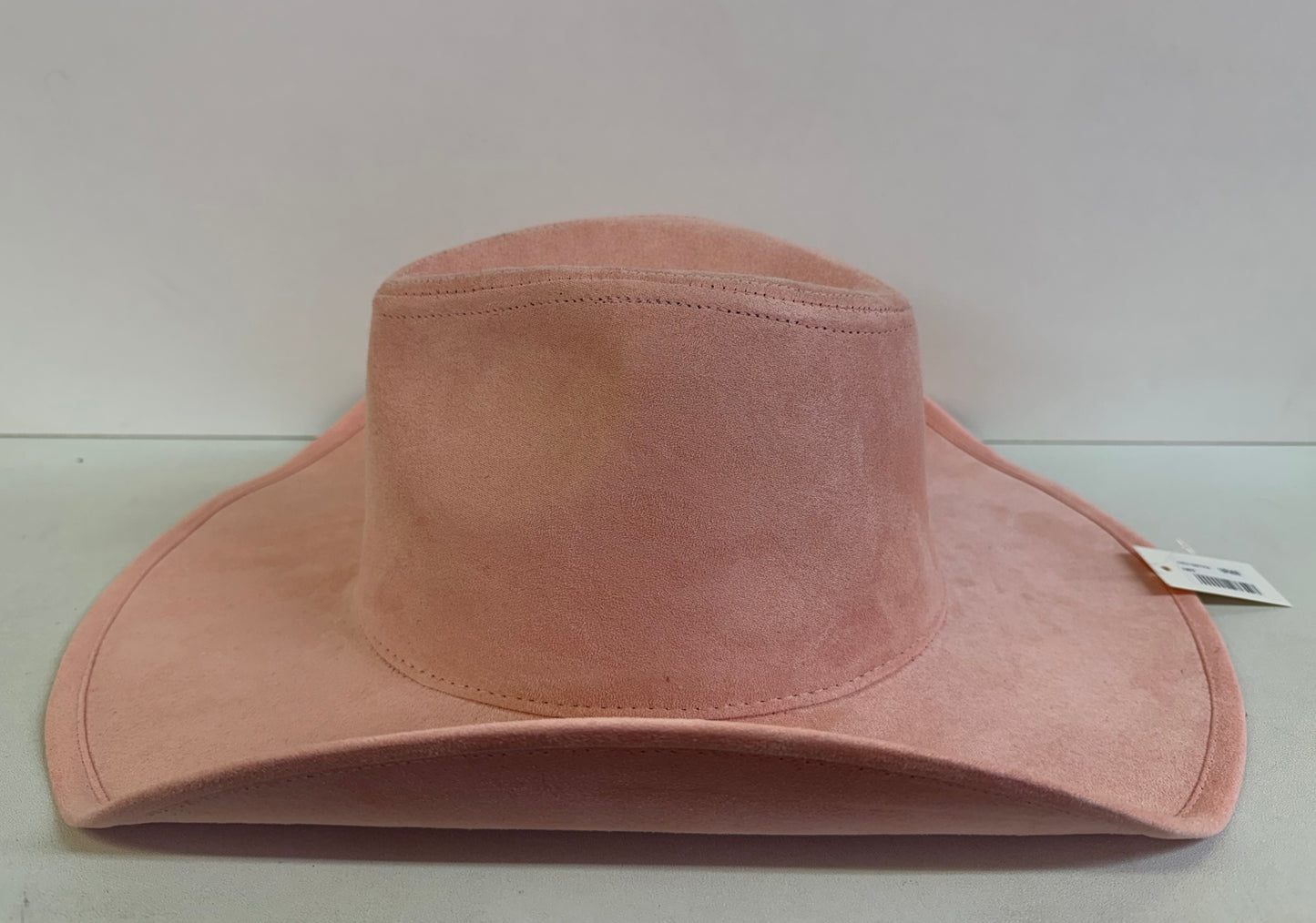 ALPHA PINK FAUX SUEDE COWBOY HAT