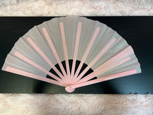 GROOVE METALLIC FAN BABY PINK