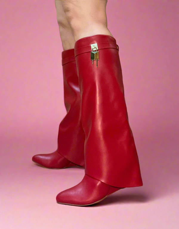 MUTTO-1/2025 Red Faux Leather