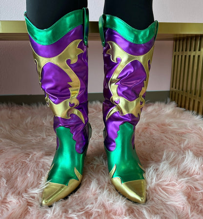 PRESALE! JULIANA J26 METALLIC MARDI GRAS BOOT