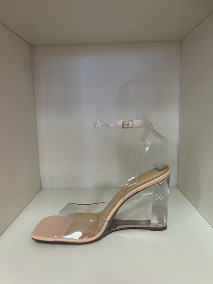 SASKINA-02 CLEAR WEDGE WITH ANKLE STRAP
