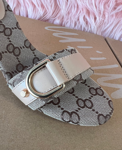 CICI-1 Nude Print Kitten Heel