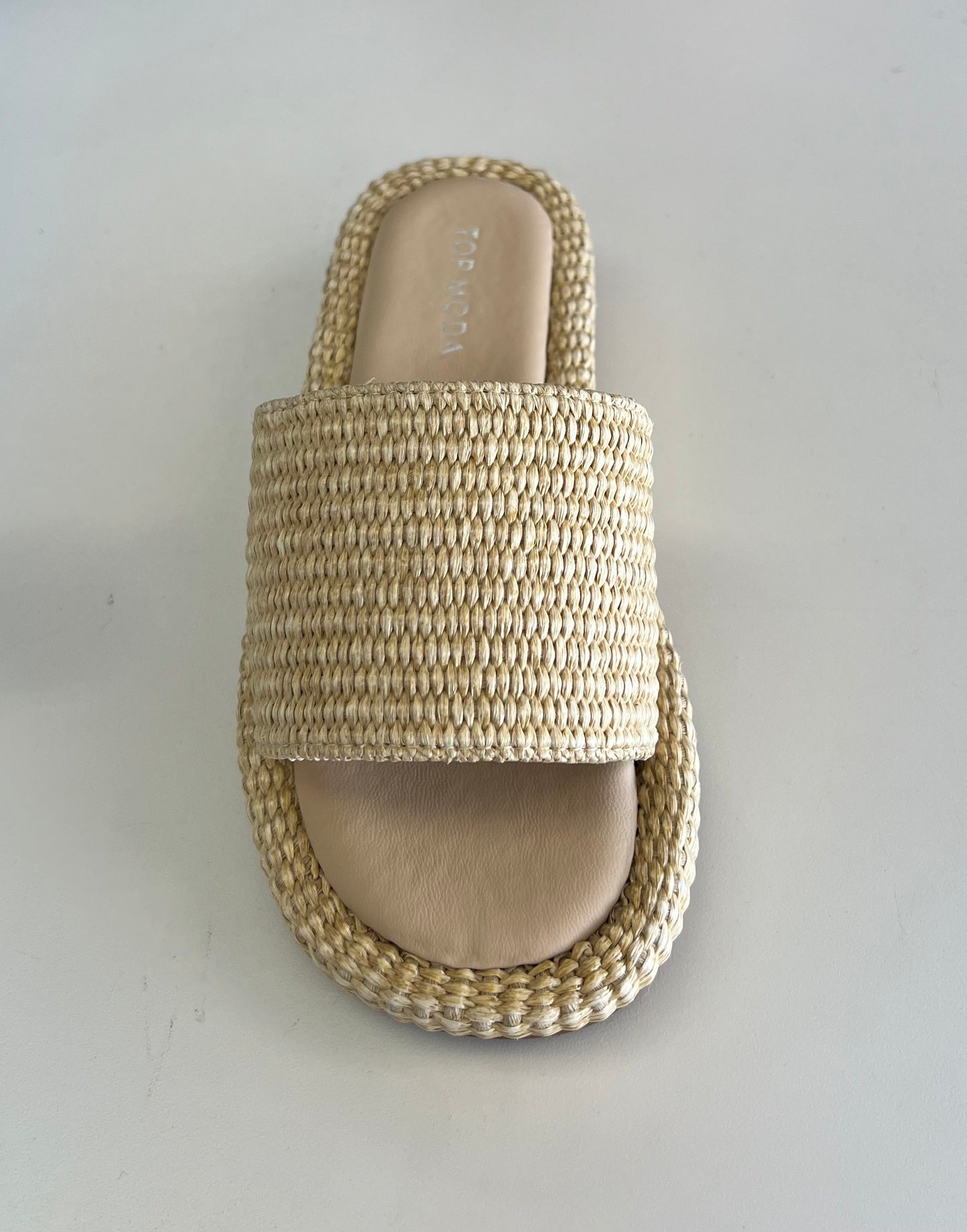 RAYA-22

- Beige Tan Natural Raffia Sandal
- Open Toe
- Slip On
- Platform Sole, Approx. 1.5"