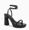 EVER BLACK Patent Laether Platform Chunky Heel Sandal