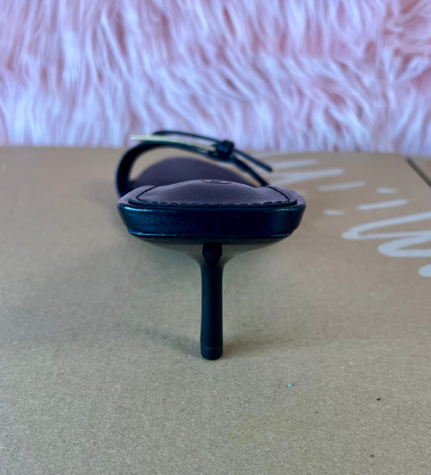 SATURN Black Kitten Heel