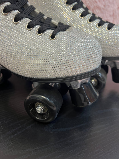 ARCHIE-15 Blingy Silver Rhinestone Women's Roller Skates