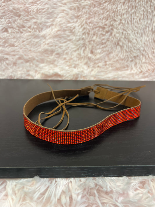 BLING HAT BAND RED, band only