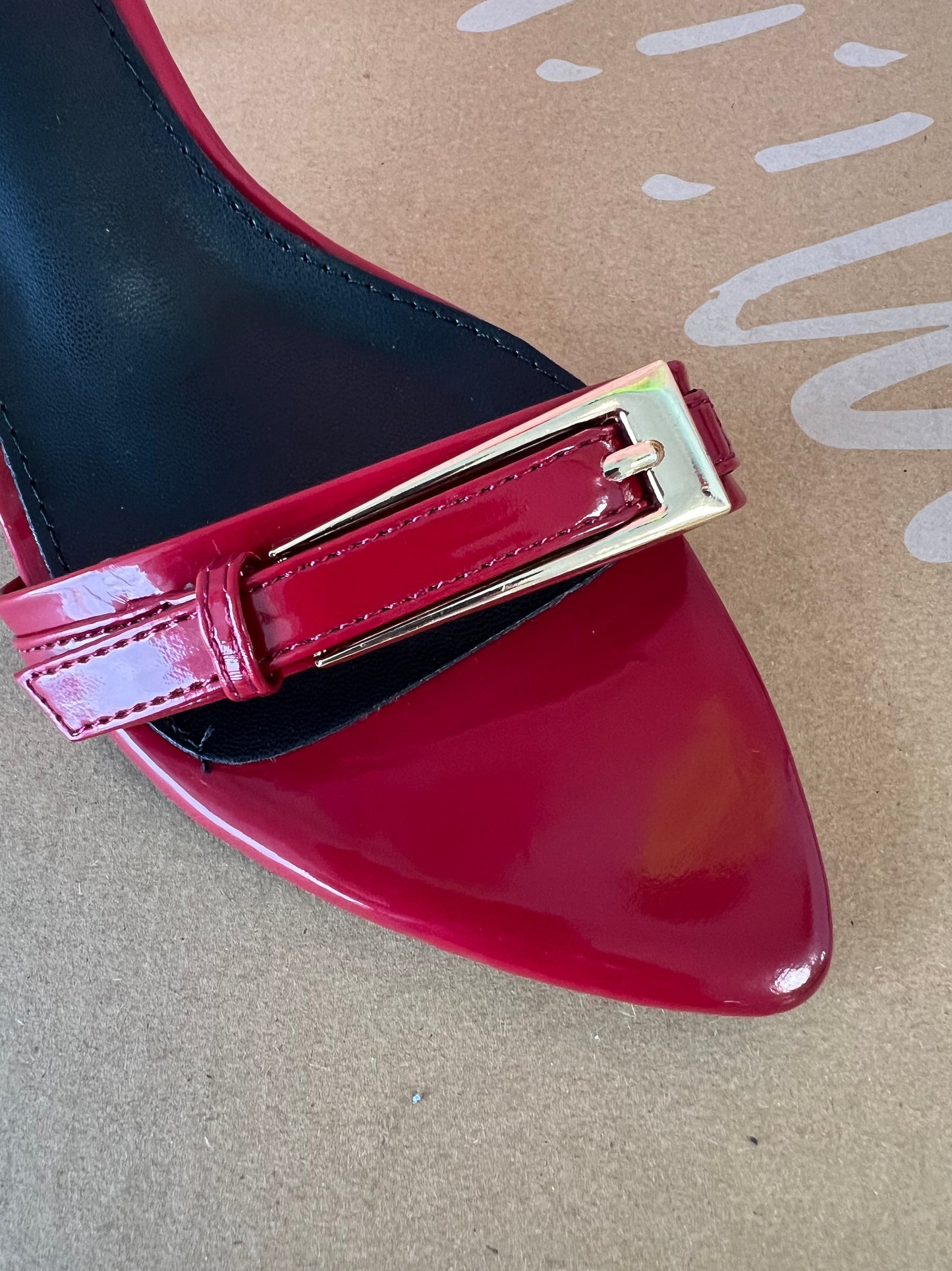 SATURN Cherry Red Kitten Heel