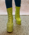 KLORIS-20 Lime Chunky Block Heel, Approx. 4.5"