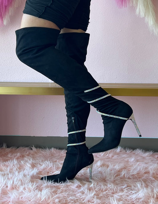 VITO-73 Black Faux Suede