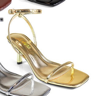 RILEY-1 Gold Metallic Faux Leather