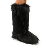 GOGO-2 FAUX FUR CALF HIGH BOOTS BLACK