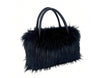 GEORGIA FAUX FUR SHOULDER BAG BLACK