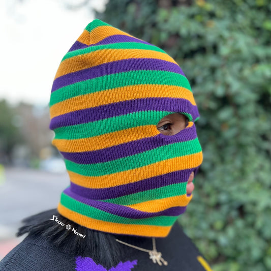 SKI MASK ROLL UP CAP MARDI GRAS - ShoeNami