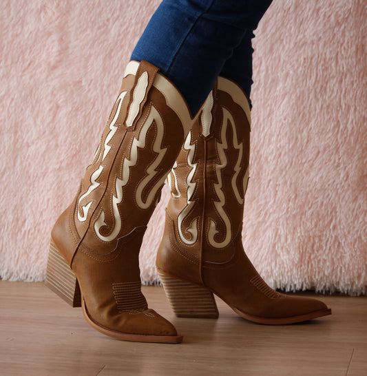 IDA Camel Tan Cowboy Boot