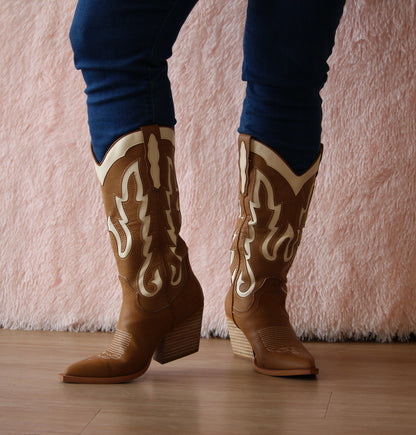 IDA Camel Tan Cowboy Boot