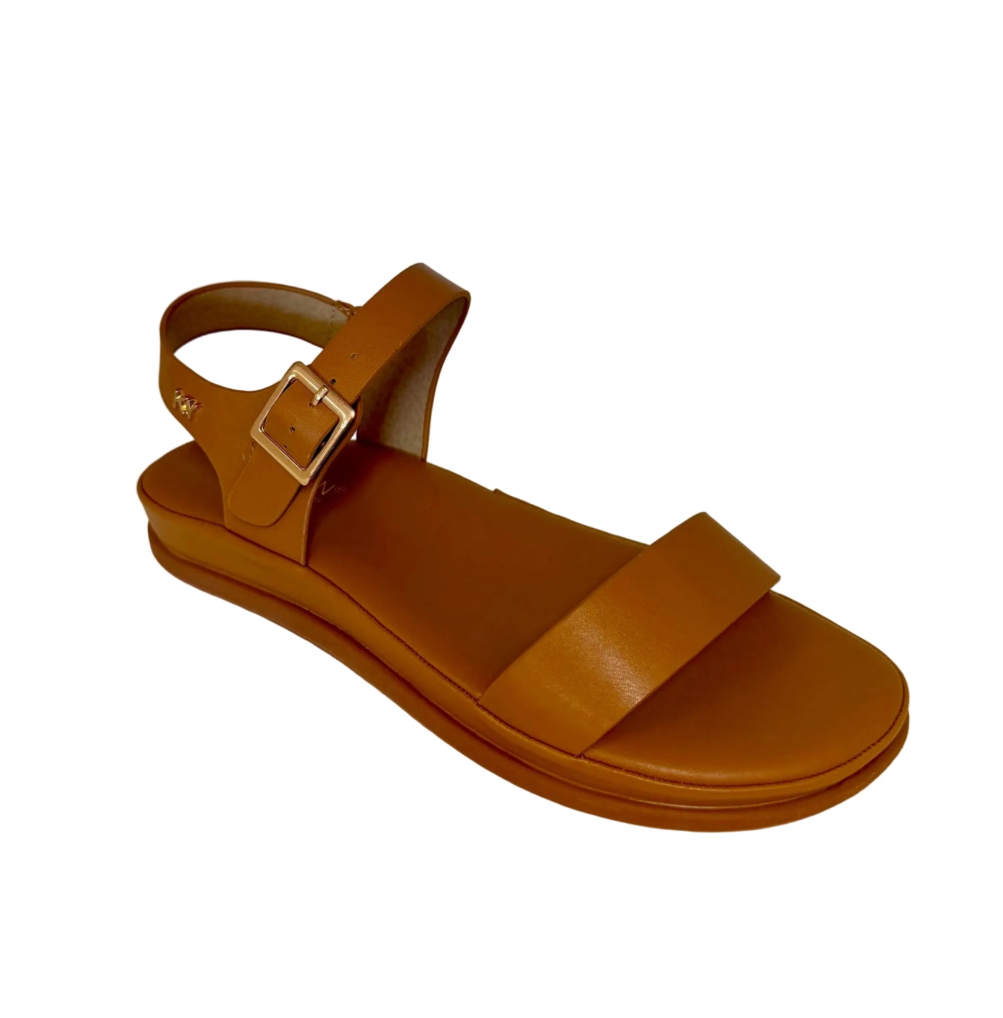 REXBURG-62 CAMEL FAUX LEATHER CUSHIONED SANDAL