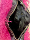 DAWN FAUX CURLY FUR SHOULDER BAG FUCHSIA