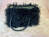 DAWN FAUX CURLY FUR SHOULDER BAG BLACK