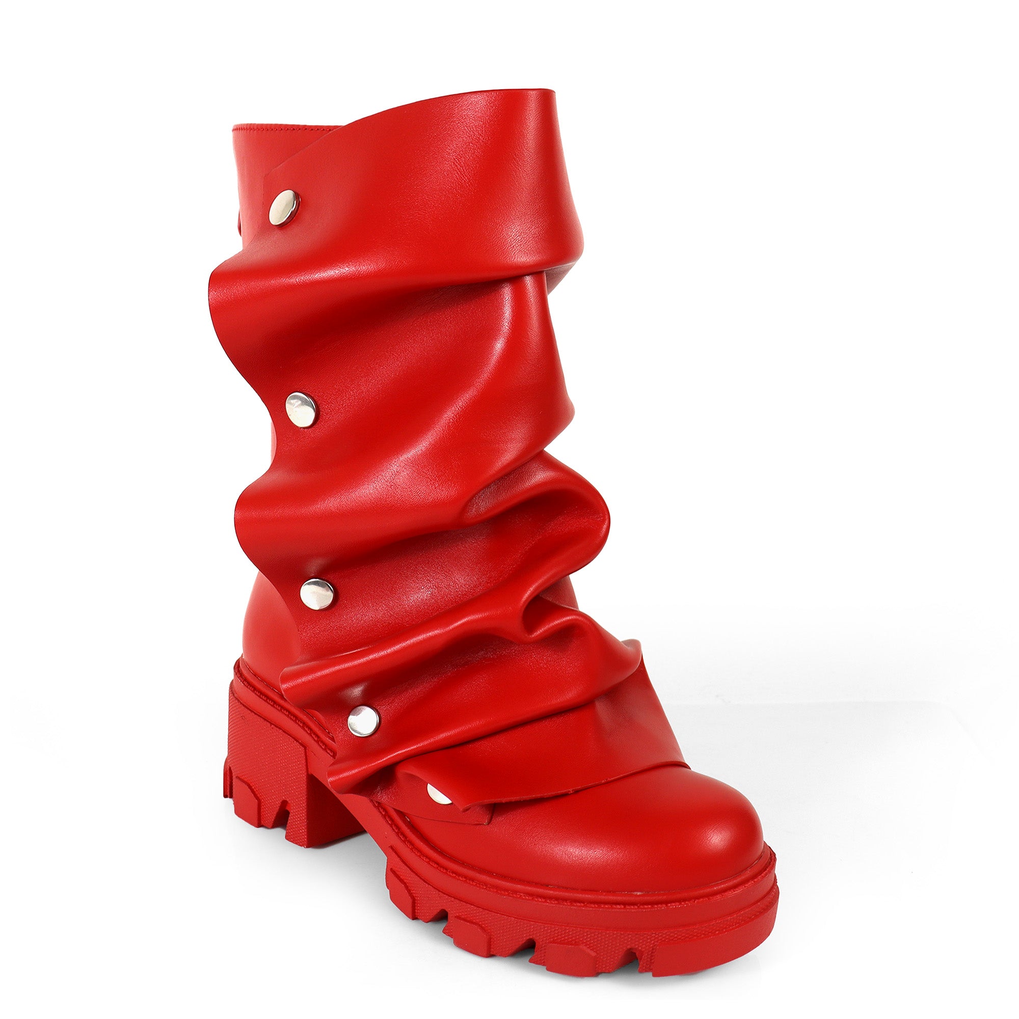 MAGEO-2 Red Faux Leather