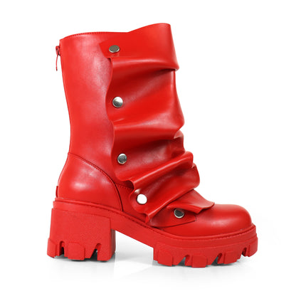 MAGEO-2 Red Faux Leather