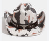 PASTURE COWBOY HAT IN COW PRINT -faux suede cowboy hat