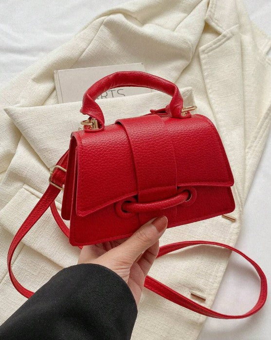 JAYLA RED MINI BAG WITH CROSS BODY STRAP