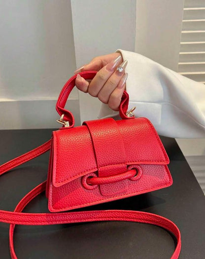 JAYLA RED MINI BAG WITH CROSS BODY STRAP
