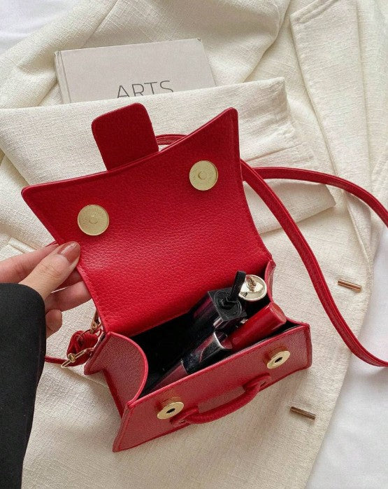 JAYLA RED MINI BAG WITH CROSS BODY STRAP