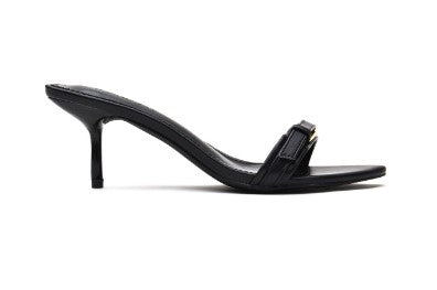 SATURN Black Kitten Heel