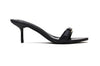 SATURN Black Kitten Heel