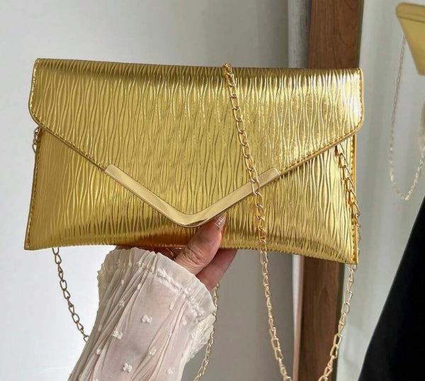 SUNLIGHT CLUTCH BAG GOLD