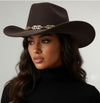TANNER FAUX SUEDE COWBOY HAT BROWN