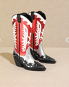 IDALY Red Multi Cowboy Boots