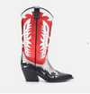 IDALY Red Multi Cowboy Boots