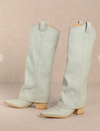 PAMELA Light Denim Cowboy Boots