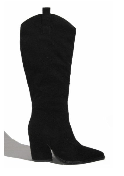 GOT MILK VELVET COWBOY BOOT BLACK