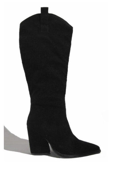 GOT MILK VELVET COWBOY BOOT BLACK