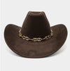 TANNER FAUX SUEDE COWBOY HAT BROWN